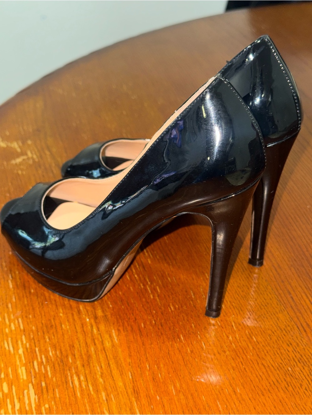 Patent Black High Heel Platform Pumps Size 7  $17